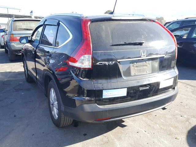 2HKRM3H79CH514063 - 2012 HONDA CR-V EXL BLACK photo 3