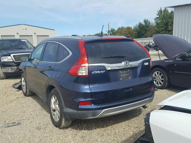 2HKRM3H78FH510896 - 2015 HONDA CR-V EXL BLUE photo 3