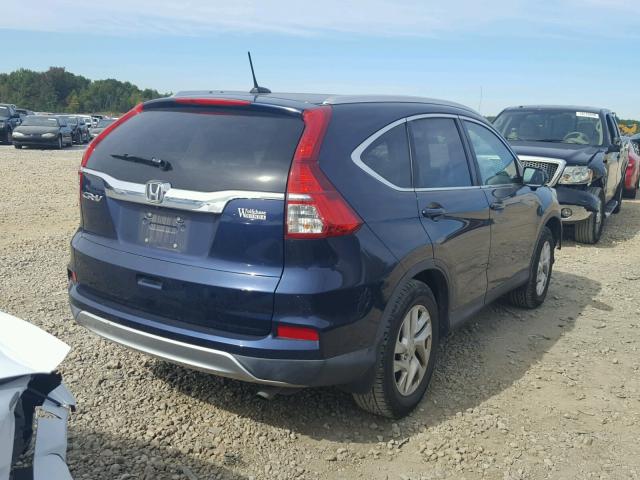 2HKRM3H78FH510896 - 2015 HONDA CR-V EXL BLUE photo 4