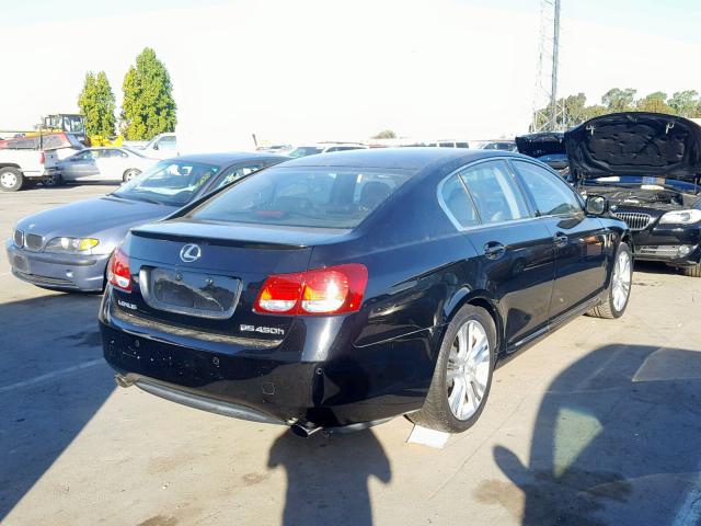 JTHBC96S775002496 - 2007 LEXUS GS 450H BLACK photo 4