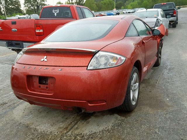 4A3AK24F48E041624 - 2008 MITSUBISHI ECLIPSE GS ORANGE photo 4