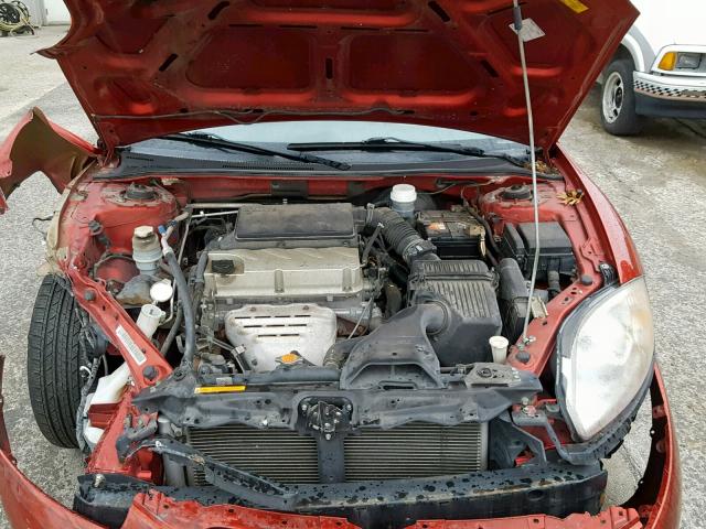 4A3AK24F48E041624 - 2008 MITSUBISHI ECLIPSE GS ORANGE photo 7