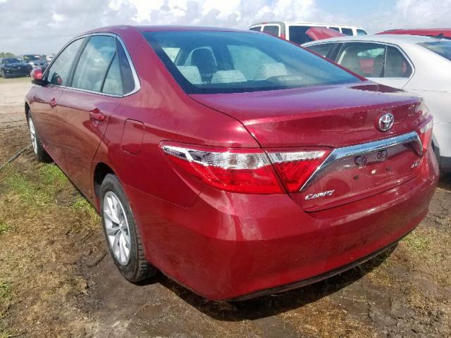 4T1BF1FK7GU558903 - 2016 TOYOTA CAMRY LE RED photo 3