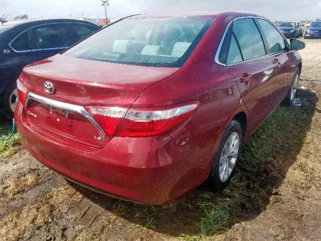 4T1BF1FK7GU558903 - 2016 TOYOTA CAMRY LE RED photo 4