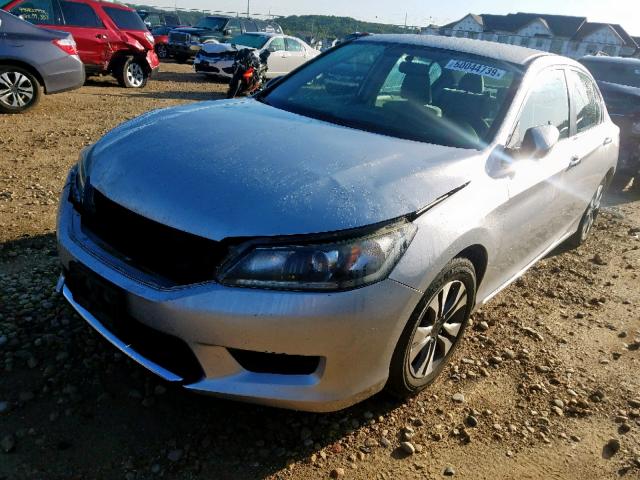 1HGCR2F31DA115076 - 2013 HONDA ACCORD LX SILVER photo 2