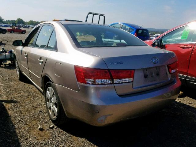 5NPET46CX6H081574 - 2006 HYUNDAI SONATA GL BEIGE photo 3