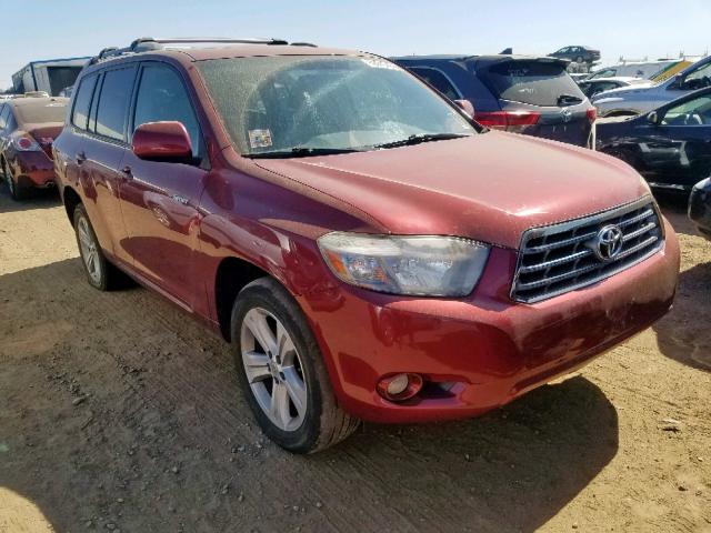 JTEES43A182031149 - 2008 TOYOTA HIGHLANDER RED photo 1