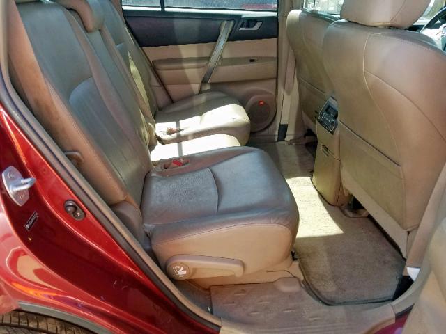 JTEES43A182031149 - 2008 TOYOTA HIGHLANDER RED photo 6