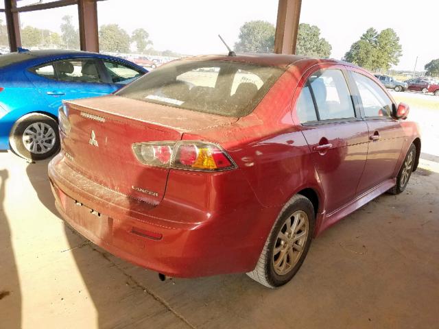 JA32U2FU5AU013483 - 2010 MITSUBISHI LANCER ES/ RED photo 4