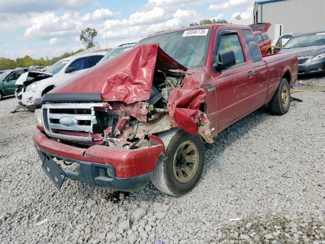 1FTYR44U37PA33072 - 2007 FORD RANGER SUP BURGUNDY photo 2