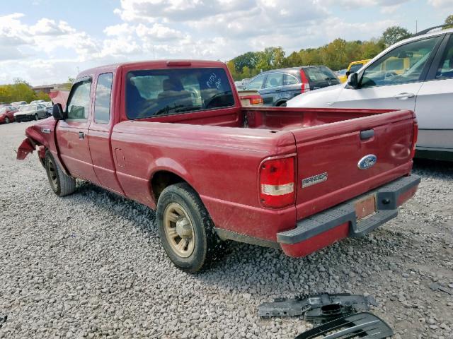 1FTYR44U37PA33072 - 2007 FORD RANGER SUP BURGUNDY photo 3