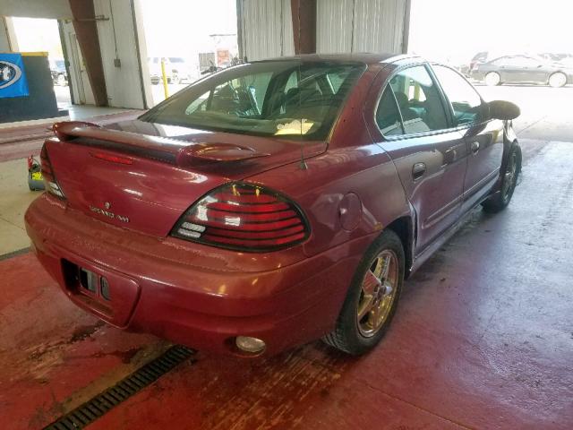 1G2NF52E94M603185 - 2004 PONTIAC GRAND AM S MAROON photo 4