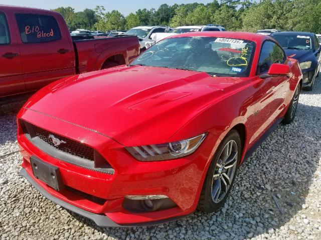 1FA6P8CF6F5349444 - 2015 FORD MUSTANG GT RED photo 2