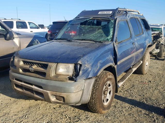 5N1ED28T91C525719 - 2001 NISSAN XTERRA XE BLUE photo 2