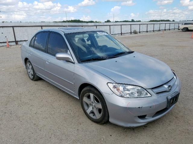 2HGES26824H553910 - 2004 HONDA CIVIC EX SILVER photo 1