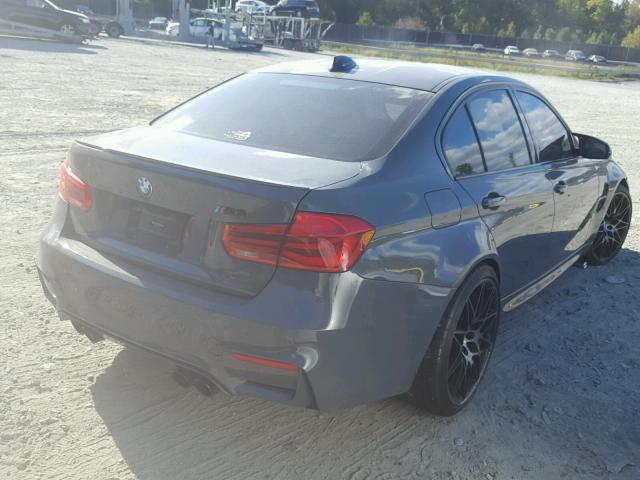 WBS8M9C58J5K99317 - 2018 BMW M3 GRAY photo 4