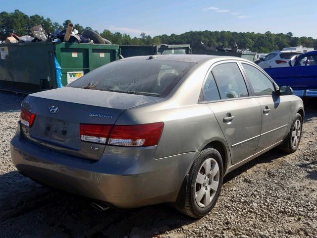 5NPET46F28H352155 - 2008 HYUNDAI SONATA GLS GRAY photo 4