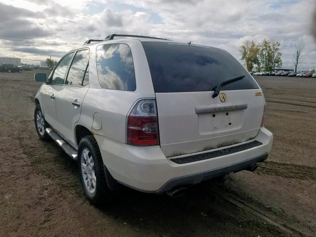 2HNYD18625H003288 - 2005 ACURA MDX TOURIN WHITE photo 3