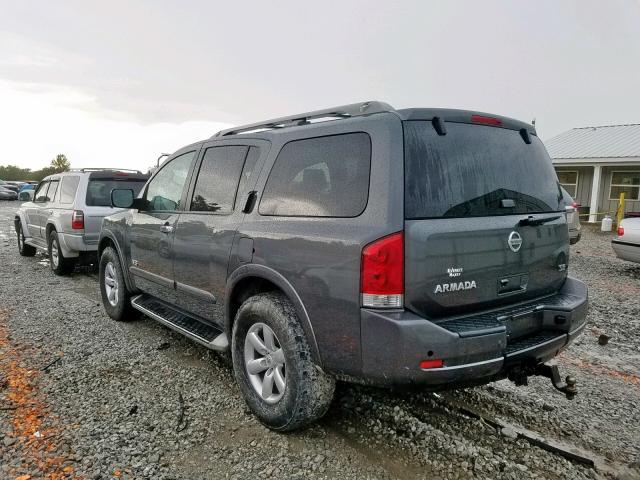 5N1BA08C38N600963 - 2008 NISSAN ARMADA SE GRAY photo 3