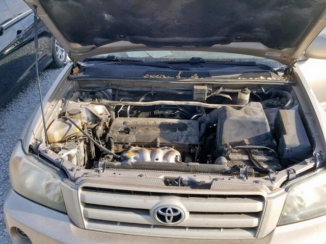 JTEGD21A340090509 - 2004 TOYOTA HIGHLANDER GOLD photo 7