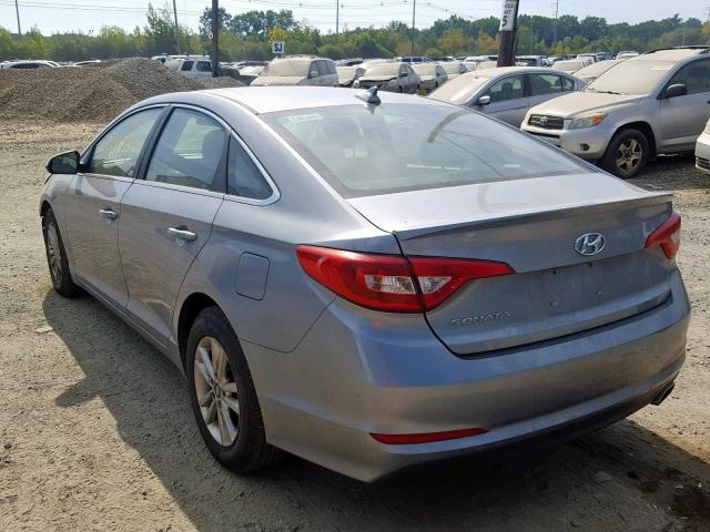 5NPE24AF4HH583102 - 2017 HYUNDAI SONATA SE GRAY photo 3