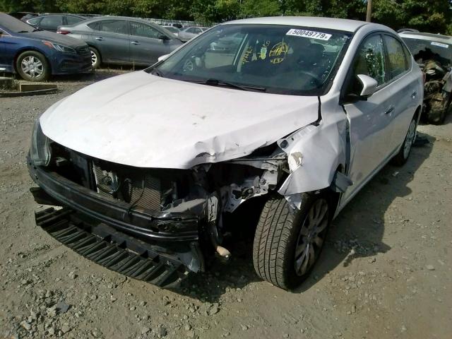 3N1AB7AP3GY262813 - 2016 NISSAN SENTRA S WHITE photo 2