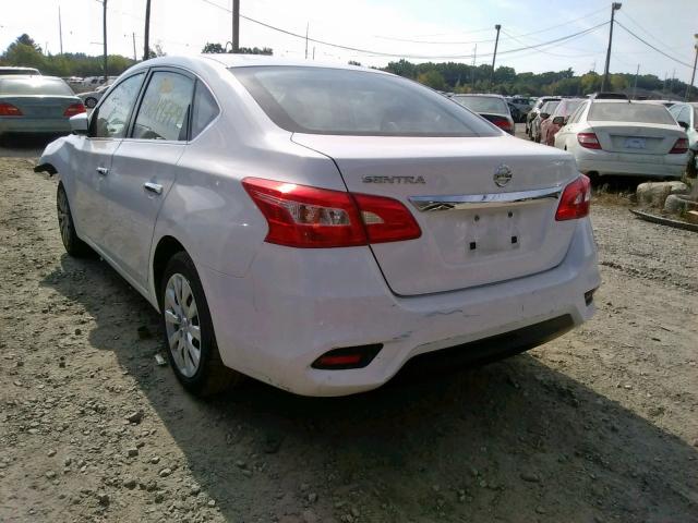 3N1AB7AP3GY262813 - 2016 NISSAN SENTRA S WHITE photo 3