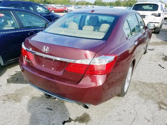 1HGCR2F83EA014277 - 2014 HONDA ACCORD EXL MAROON photo 4