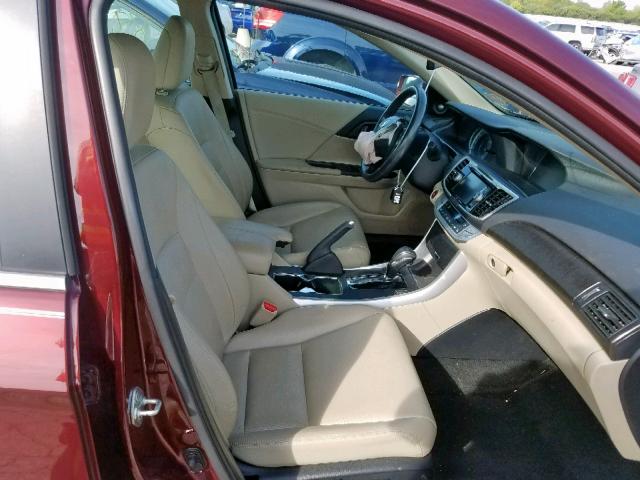 1HGCR2F83EA014277 - 2014 HONDA ACCORD EXL MAROON photo 5