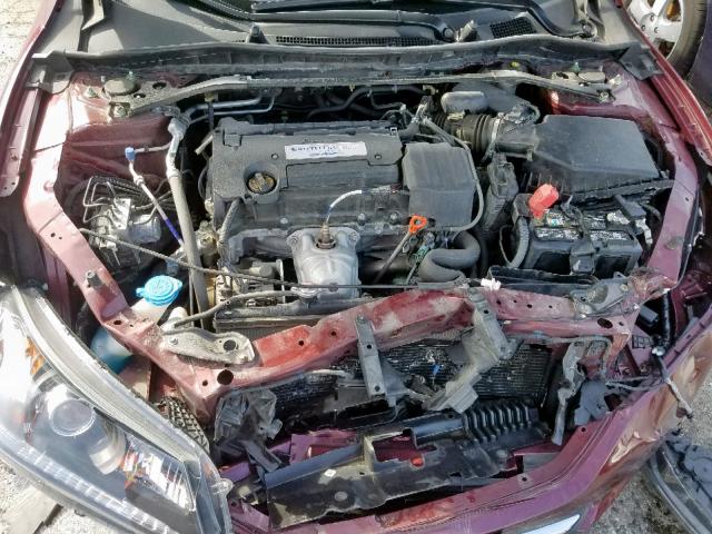 1HGCR2F83EA014277 - 2014 HONDA ACCORD EXL MAROON photo 7