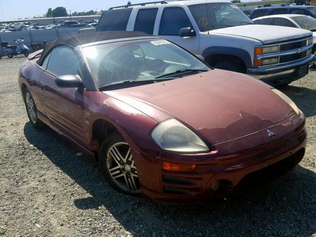 4A3AE55H23E060609 - 2003 MITSUBISHI ECLIPSE SP BURGUNDY photo 1