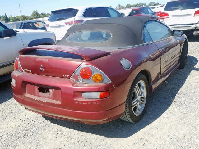 4A3AE55H23E060609 - 2003 MITSUBISHI ECLIPSE SP BURGUNDY photo 4