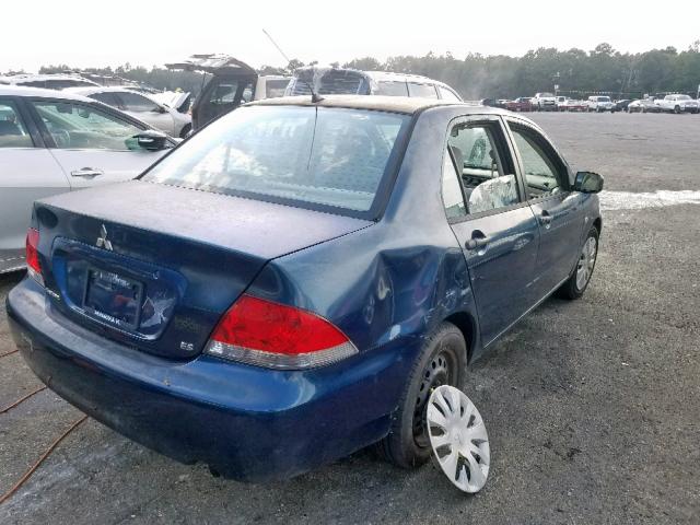 JA3AJ26E06U061171 - 2006 MITSUBISHI LANCER ES BLUE photo 4