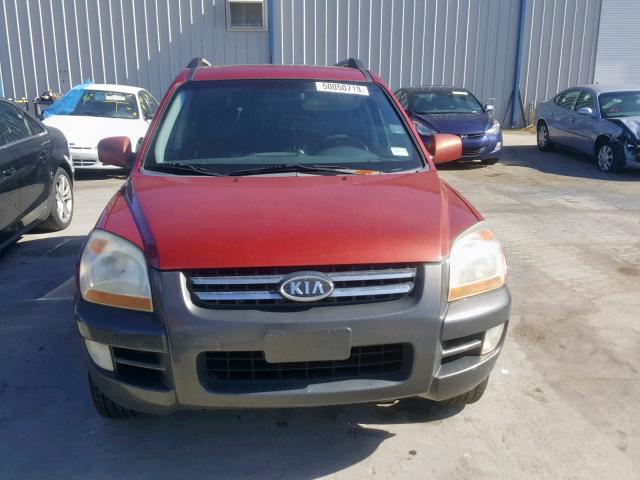 KNDJE723157067680 - 2005 KIA NEW SPORTA RED photo 9