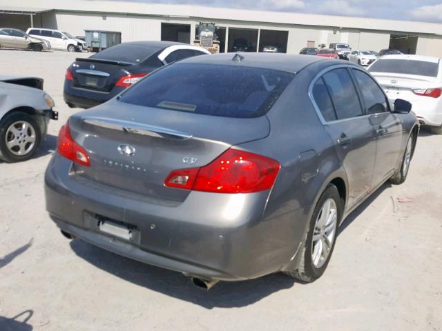 JN1CV6AP6AM405614 - 2010 INFINITI G37 BASE GRAY photo 4