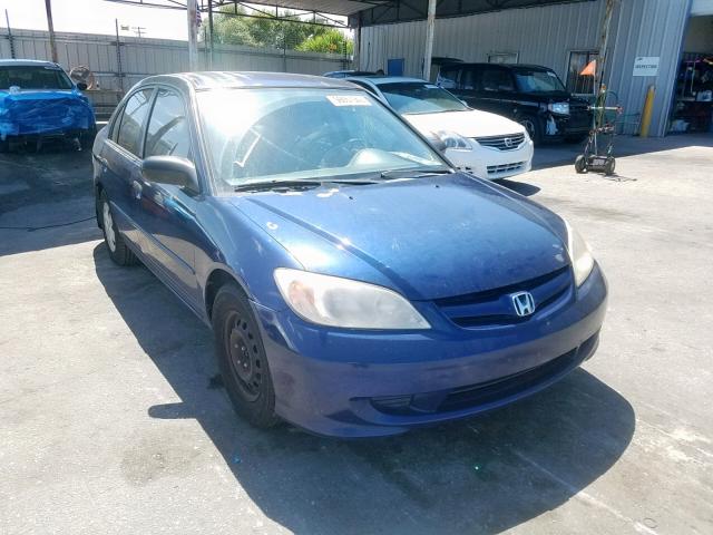 2HGES16354H593784 - 2004 HONDA CIVIC DX V BLUE photo 1