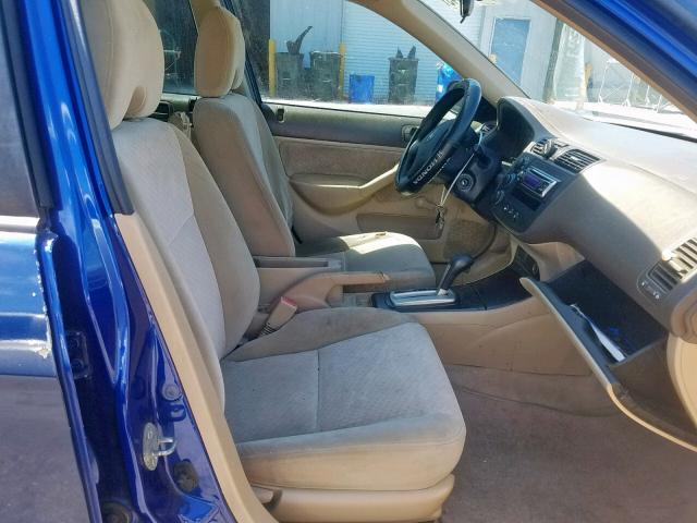 2HGES16354H593784 - 2004 HONDA CIVIC DX V BLUE photo 5