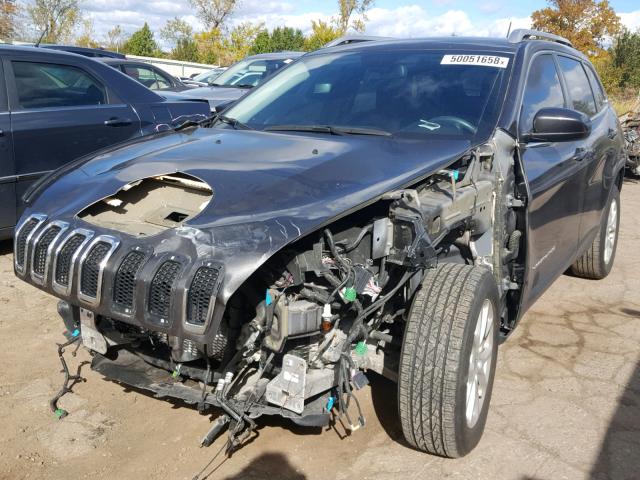 1C4PJLCB5EW158087 - 2014 JEEP CHEROKEE L GRAY photo 2