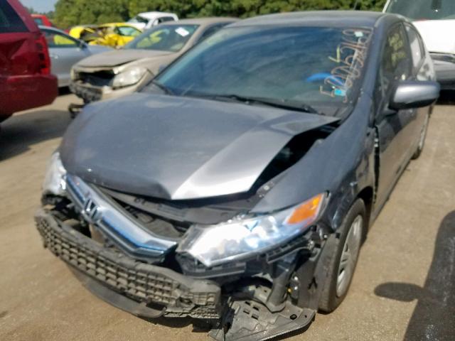 JHMZE2H59CS001241 - 2012 HONDA INSIGHT LX GRAY photo 2