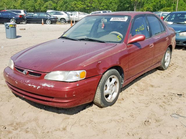 2T1BR12E2XC126826 - 1999 TOYOTA COROLLA VE RED photo 2