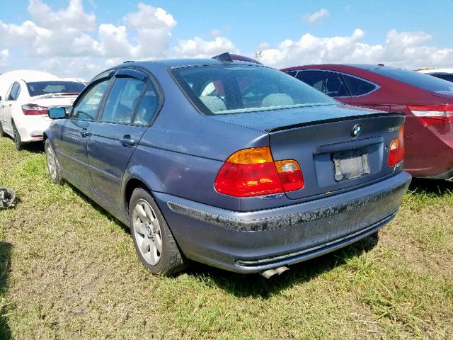 WBAAV33461FU77257 - 2001 BMW 325 I BLUE photo 3