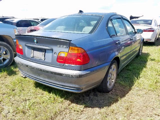 WBAAV33461FU77257 - 2001 BMW 325 I BLUE photo 4