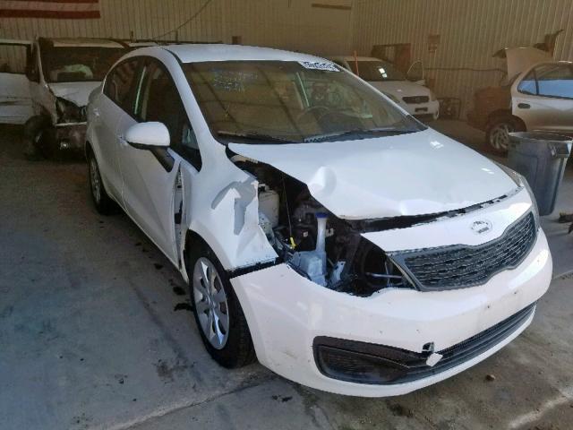 KNADM4A36E6329115 - 2014 KIA RIO LX WHITE photo 1