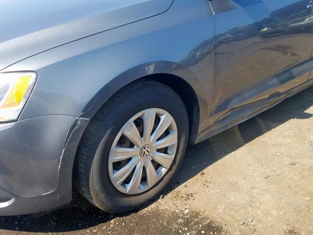 3VW2K7AJ7CM320885 - 2012 VOLKSWAGEN JETTA BASE GRAY photo 9