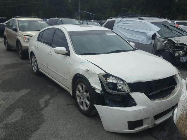 1N4BA41E08C823650 - 2008 NISSAN MAXIMA SE WHITE photo 1