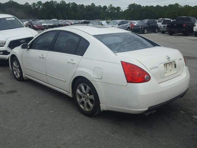 1N4BA41E08C823650 - 2008 NISSAN MAXIMA SE WHITE photo 3