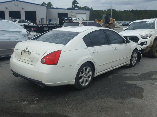 1N4BA41E08C823650 - 2008 NISSAN MAXIMA SE WHITE photo 4