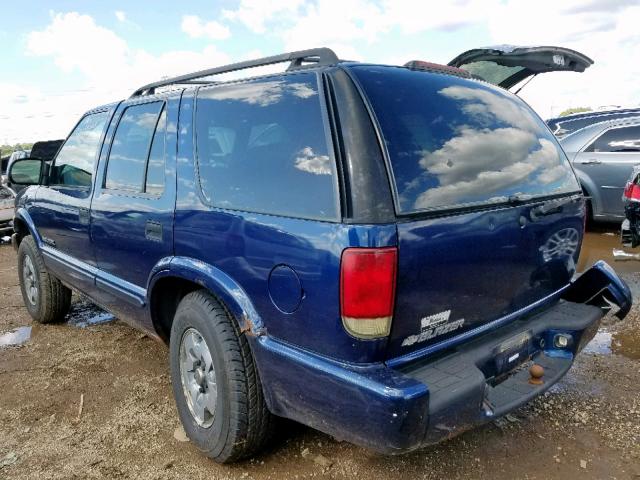 1GNDT13XX4K145183 - 2004 CHEVROLET BLAZER BLUE photo 3