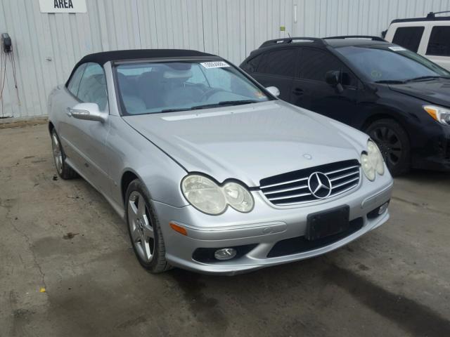 WDBTK75J15F135279 - 2005 MERCEDES-BENZ CLK 500 SILVER photo 1