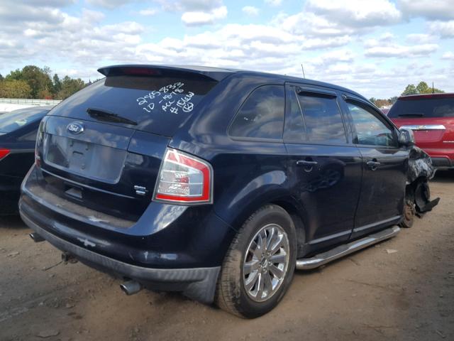 2FMDK48C68BB49360 - 2008 FORD EDGE SEL BLUE photo 4